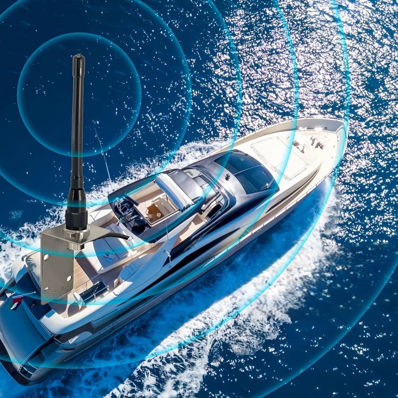 fmuser VM200 Marine Antenna, Durable 153-164Mhz Boat Radio Antenna with 16ft RG58 Coaxial Cable and L-Bracket, Ideal for Marine Radio - Image 5